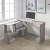 L-Shape 360° Rotating Computer PC Desk Corner Table w/Storage Shelf Home Office