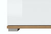 Modern Study Office Desk Storage Cupboard Drawer White Gloss Oak finish 120 Zele