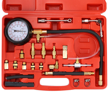 UK Fuel Pressure Meter Tester Oil Combustion Spraying Injection Gauge Tool Set