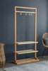 Sturdy Ash Wood Bedroom Hallway Porch Hanging Storage Display Stand Clothes Rail