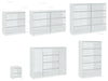 Chest of 8 Drawers Sideboard TV unit cabinet storage White Gloss Fronts
