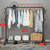 Clothes Rail Heavy Duty Metal Storage Garment Shelf Hanging Display Stand Rack