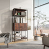 Multifunctional Bookshelf Storage Cabinet 2 Door Bookcase w/ Shelves & Cupboard