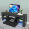 Modern TV Unit Cabinet TV Stand Cupboard Matt Body & High Gloss Doors LED Lights