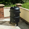 UPRIGHT OUTDOOR BBQ SMOKER CHARCOAL BARBECUE GRILL GARDEN COOKER PATIO DRUM OVEN