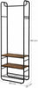 Industrial Coat Rack Vintage Tree Stand Rustic Shelf Hanger Hall Rail Shoe Bench