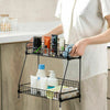 Metal Wire Basket Rack Bathroom Kitchen Storage Shelf Organizer Free Standing UK