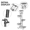 Patio Balcony Metal Heavy Duty Plant Stand Shelf 5-Flower Pot Rack Holder Black