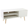 100 cm Wooden TV Stand Storage Shelves & Door Cabinet Unit Home Media Console