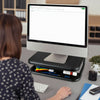 Computer Monitor Stand Screen Riser Desktop PC Desk Printer Laptop iMac TV Black
