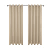 2 Panels Curtain Blackout Ring Top Drapes for Bedroom Beige Drapes Modern New