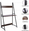 2-Tier Metal Ladder Wood Computer Office Desk Laptop Writing Table Storage Shelf