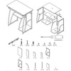 Home Office Computer Desk Study Writing Table PC Workstation Shelf Furniture UK