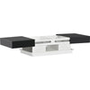 Modern Coffee Table with Storage Drawers High Gloss Side Sofa Table Living Room