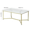 Modern Rectangular Coffee Tea Table with Metal LegsLiving Room Office Furniture