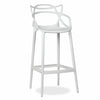 MASTERS MODERN DESIGNER PLASTIC BAR STOOL CHAIR 75CM & 65CM GREY BLACK WHITE