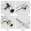 360° Swivel Pull Out Spray Taps Mixer Kitchen Sink Mixing Tap Spring Neck Chrome