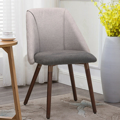 1/2pcs Fabric Leisure Dining Chair Padded Seat Home Office Cafe Reception Chair