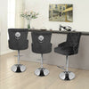 Heavy Duty Velvet Lion Knocker Bar Stool Thicken Upholstered Button Chair 360°