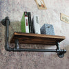Industrial Pipe Wooden Wall Shelf Hanging Mounted Shelves Rustic Display Un
