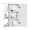 Bathroom Mirror Cabinet Vanity Medicine Storage Makeup Wall Cupboard Shelf White