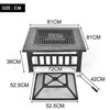 3in1 Firepit Metal Outdoor Garden Patio Heater Stove Fire Pit Brazier BBQ Grill