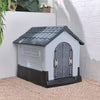 Large Plastic Dog Kennel Hutch Pet House Shelter With Metal Door Indoor Outdoor