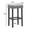 Set of 2 Saddle Bar Stools Upholstered Counter Stool Home Kitchen Dinning Chairs