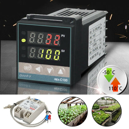 Digital Temperature Controller Switch Probe 10A Thermostat Control 12V/110-220V