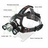 Rechargeable Head Torch Headlamp Light Lamp 12000 Lumens 3 x XML T6 LED Zoom UK