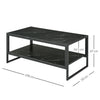 Industrial Coffee Table Modern Style Living Room Furniture Steel Frame Side End