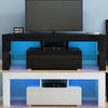 Modern TV Unit Stand Cabinet 130CM High Gloss Doors Drawer with LED Lights Lamp