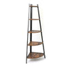 Industrial Corner Ladder Shelf 5 Tier Bookcase Plant Flower Stand Storage Rack