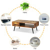 Coffee Table Mid-Century Modern Accent Desk w/1 Drawer & Storage Shelf Reception