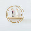 Floating Gold Metal Round Wall Shelf Holder Display Storage Rack Unit Decor UK