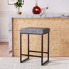 Breakfast Bar Stool Industrial Kitchen Counter Barstool PU Leather Padded Seat