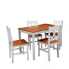4 Colors Solid Pine Wood Dining table and 2/4 chairs Set Home Kitchen Furniture