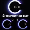 LED 3D Digital Wall Clock Alarm Date Temperature Table Night Light Hom