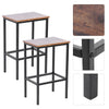 Set of 2 Industrial Bar Stools Rustic Vintage Counter High Chair Seat Wood Metal
