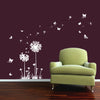 Walplus Wall Sticker White Dandelion with Butterflies Kid Art Decal Decoration