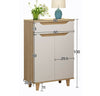 Small Shoes Cabinet Wooden Storage Cupboard Sideboard Rack Stand 2 Doors Drawer