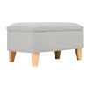 LINEN STORAGE OTTOMAN POUFFE SEAT FOOT STOOL HOME STORAGE BENCH BOX WOODEN LEGS