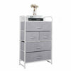 5-Drawers 4-Tier Fabric Chest of Drawer Bedroom Furniture Hallway Storage Grey