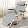Adjustable Sun Lounger Folding Bed Garden Patio Chair Recliner Relaxing Camping