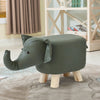 Green Elephant Stools Upholstered Seat Animal Footstools Ottomans PU Fabric Xmas