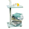 Modern Glass Beside Table C Shaped 2Tier Storage Side End Sofa Corner Nest Table