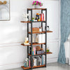 5Tier Metal Wall Rack Leaning Ladder Shelf Bookcase Display Storage Unit Cabinet