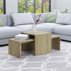 Coffee Table Set Chipboard Accent Side End Couch Table Sonoma Oak
