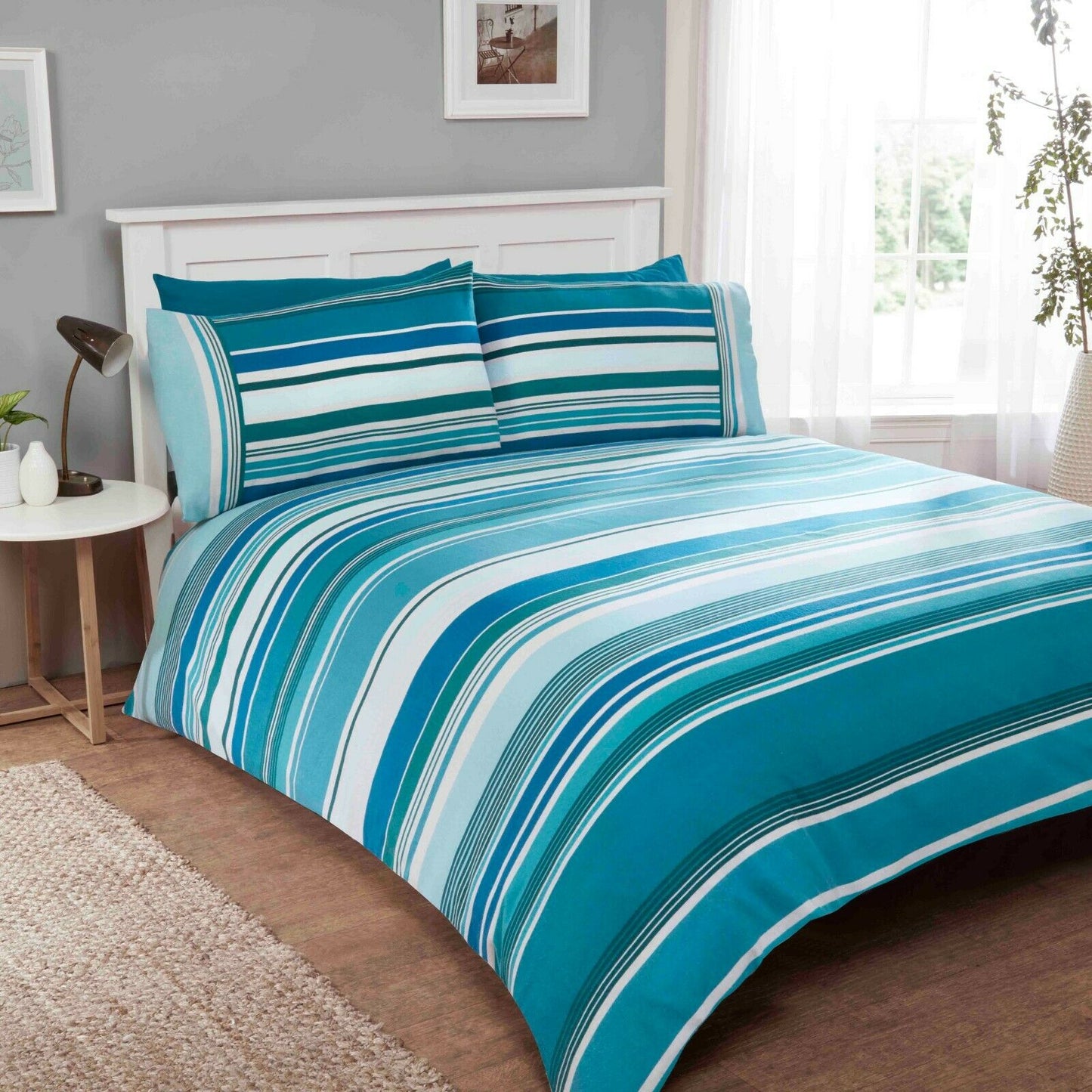 THERMAL 100% BRUSHED COTTON FLANNELETTE QUILT DUVET COVER BED SET COSY WARM SOFT