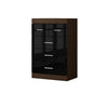Chest of 3+2 Drawers Bedroom Cabinet Storage Sideboard Drawer Black Walnut New